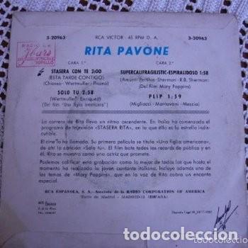Discos de vinilo: Rita Pavone Stasera con te EP 1965 - Foto 2