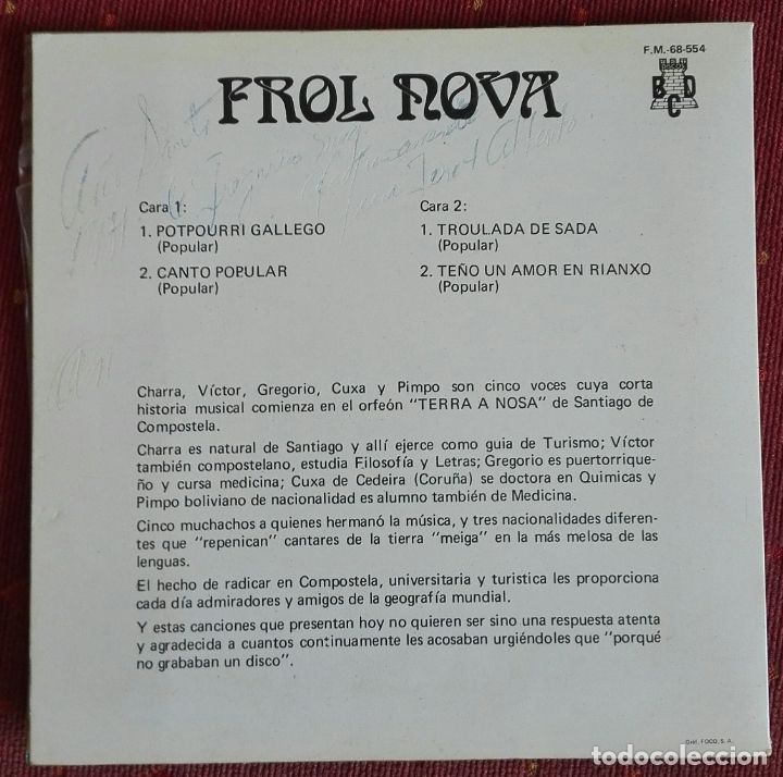 Discos de vinilo: Frol Nova. 1971. FM-68-554 - Foto 2