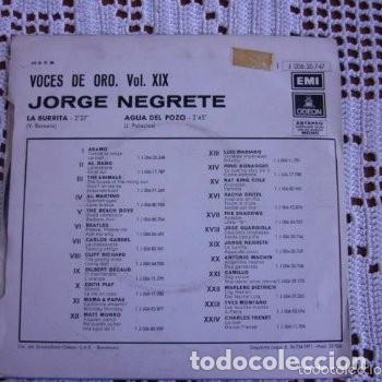 Discos de vinilo: Jorge Negrete La burrita EP 1971 - Foto 2