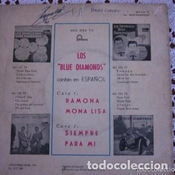 Discos de vinilo: Los blue diamonds Ramona EP 1961 - Foto 2