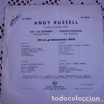 Discos de vinilo: Andy Russell Soy un extra&ntilde;o Single 1961 - Foto 2