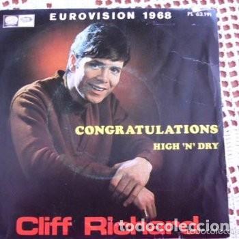 Discos de vinilo: Cliff Richard Congratulations Eurovisi&oacute;n 1968 - Foto 1