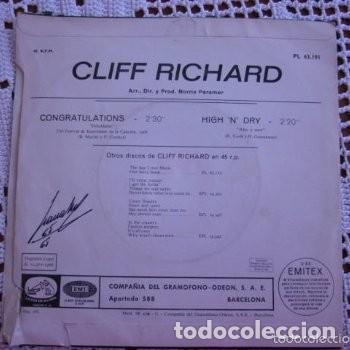 Discos de vinilo: Cliff Richard Congratulations Eurovisi&oacute;n 1968 - Foto 2