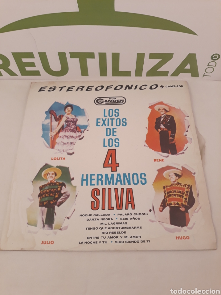 Discos de vinilo: Los 4 exitos de los 4 hermanos silva.Vinilo Color rojo.LP. - Foto 1