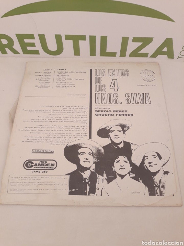 Discos de vinilo: Los 4 exitos de los 4 hermanos silva.Vinilo Color rojo.LP. - Foto 2
