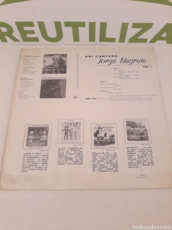 Discos de vinilo: Jorge negrete.mexico.LP. - Foto 2