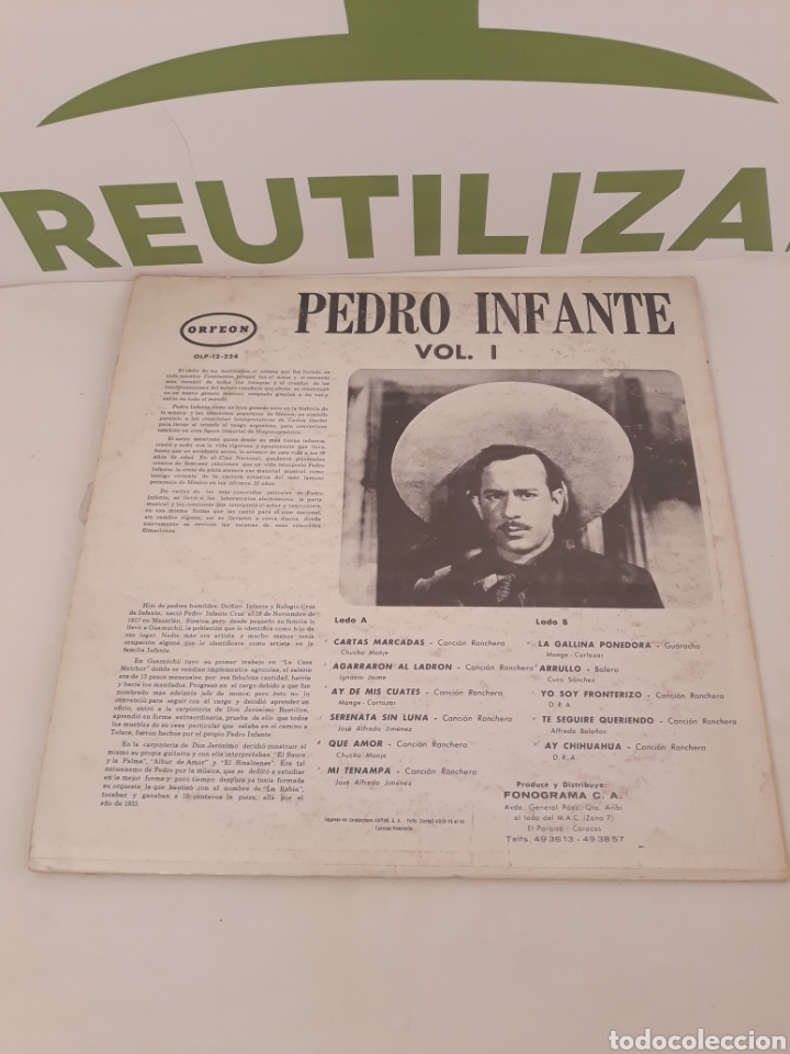 Discos de vinilo: Orfeon.Pedro Infante.Vol 1.LP - Foto 2