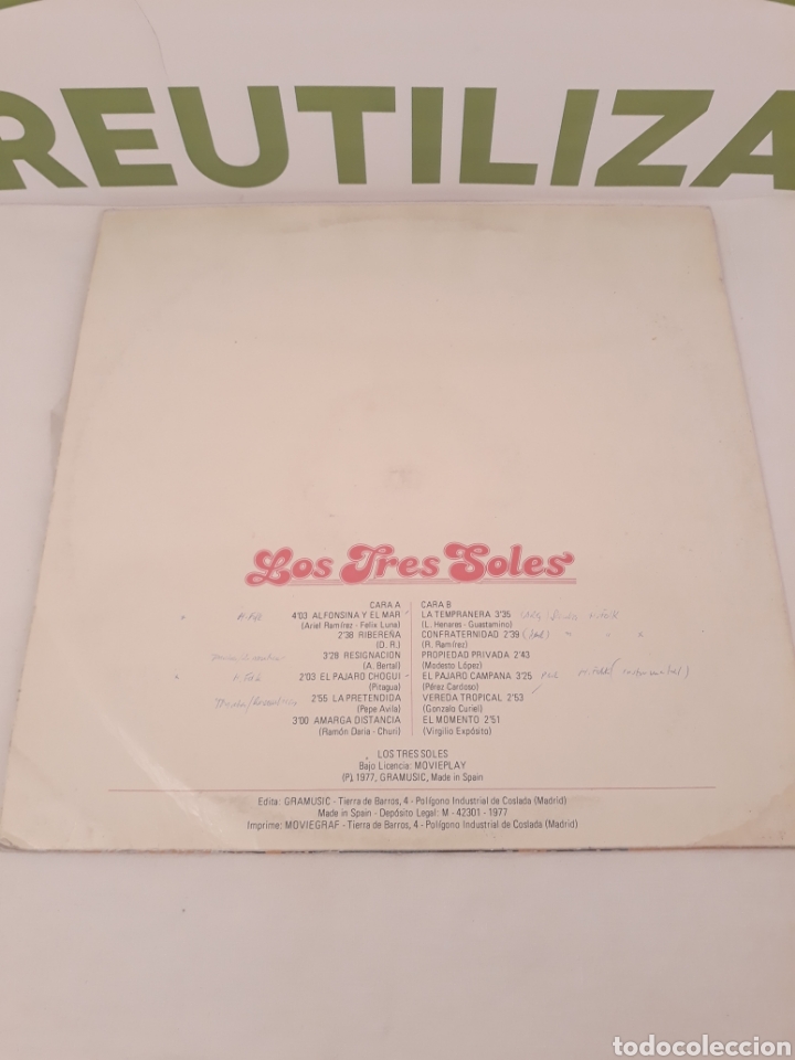 Discos de vinilo: Los tres soles.LP. - Foto 2