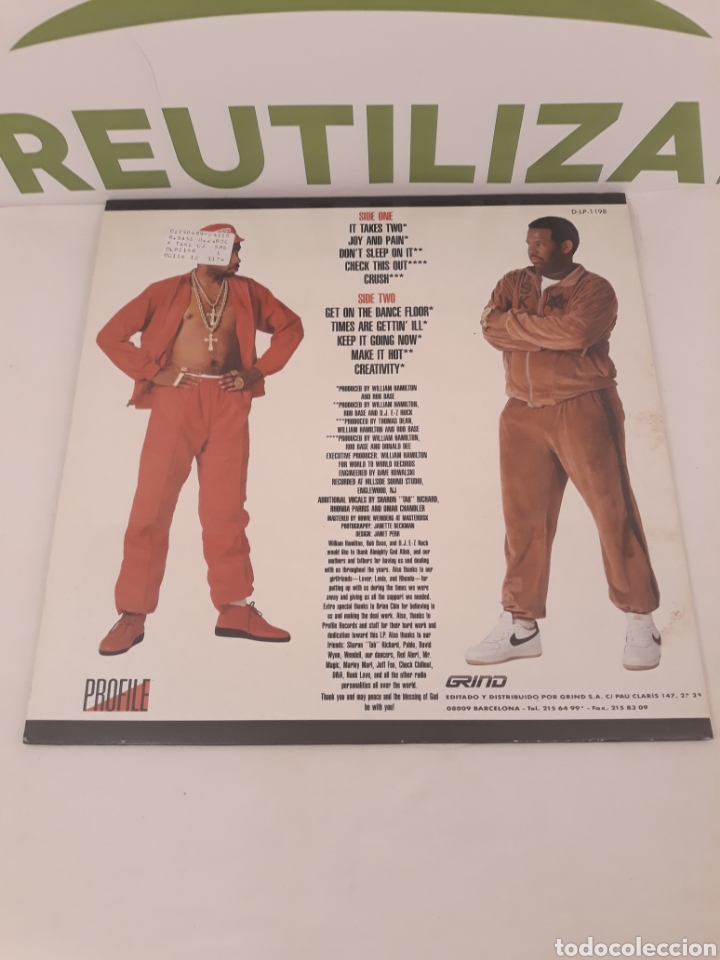 Discos de vinilo: Rob base & D.J.E-Z rock.It takes two.LP - Foto 2