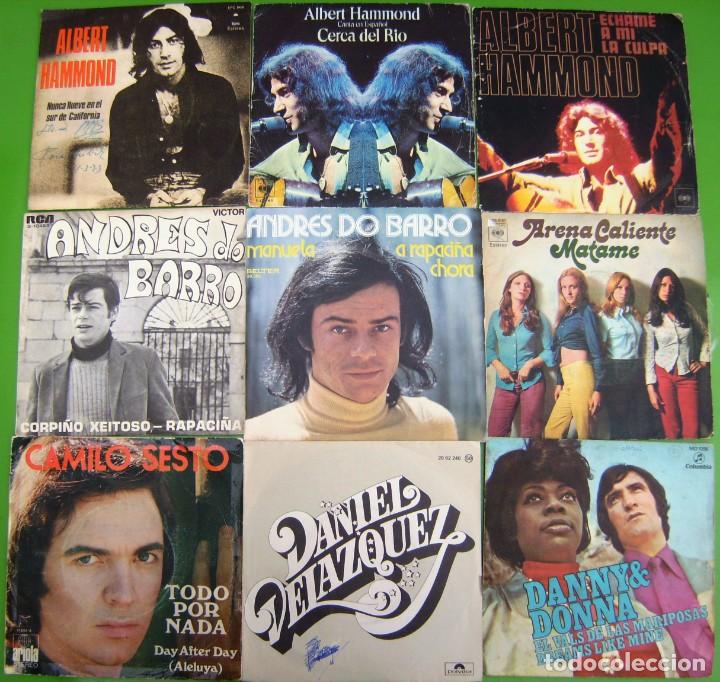 LOTE 9 SINGLES: ALBERT HAMMOND, ANDRES DO BARRO, CAMILO SESTO, DANIEL VELAZQUEZ, LA COMPAÑIA (Música - Discos - Singles Vinilo - Solistas Españoles de los 70 a la actualidad)