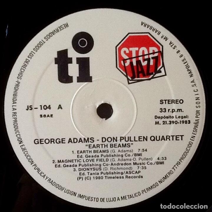Discos de vinilo: GEORGE ADAMS / DON PULLEN QUARTET : EARTH BEAMS [TIMELESS - ESP 1983] LP - Foto 3