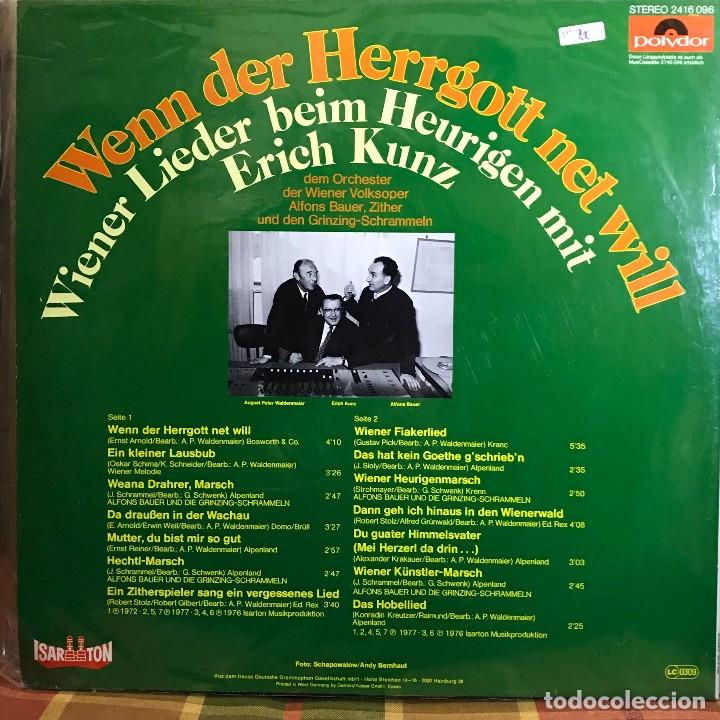 Discos de vinilo: LP alem&aacute;n de Erich Kunz a&ntilde;o 1978 - Foto 2