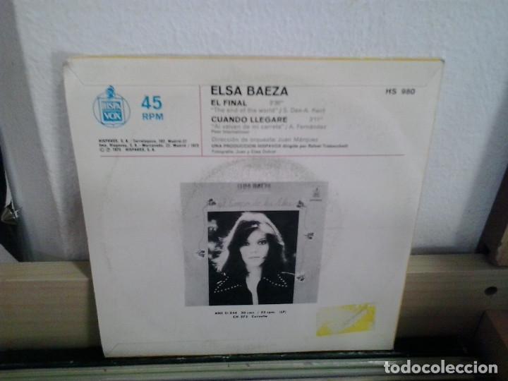 Discos de vinilo: LMV - Else Baeza. El final / Cuando llegar&eacute;. Hispavox 1973, ref. HS 980 - Foto 2