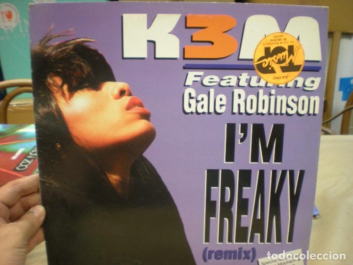 Discos de vinilo: K3M. FEATURING GALE ROBINSON. I`M FREAKY REMIX. MAXI SINGLE - Foto 1