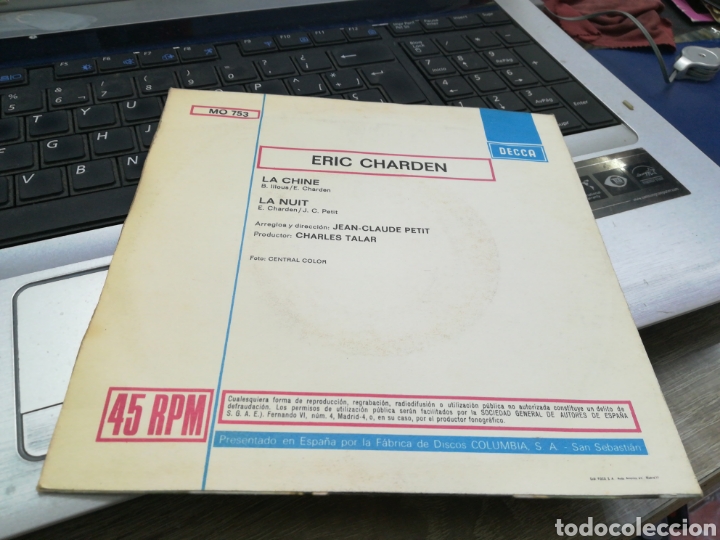 Discos de vinilo: Eric charden single la chine espa&ntilde;a 1970 - Foto 2