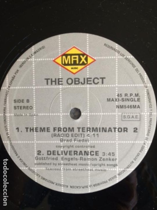 Discos de vinilo: The Object - Terminator 2 ( Dance Theme ) - Foto 5