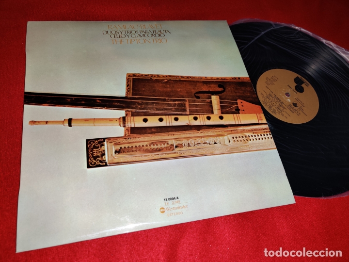 Disques de vinyle: THE TIPTON TRIO Jean Philippe Rameau+Michel Blavet LP 1977 CELLO/FLUTE/CLAVICORDIO SPAIN EX
