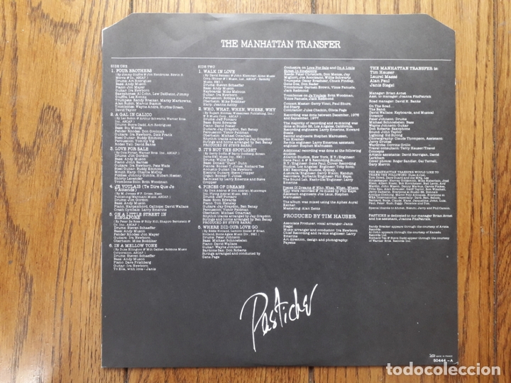 Discos de vinilo: The Manhattan transfer  -  pastiche - Foto 3
