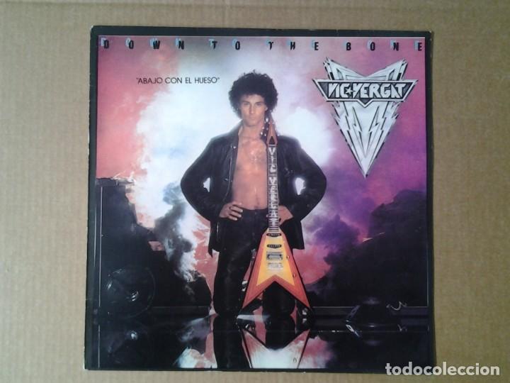 VIC VERGAT -DOWN TO THE BONE- LP HARVEST 1981 ED. ESPAÑOLA 10C 064-046.350 MUY BUENAS CONDICIONES. 