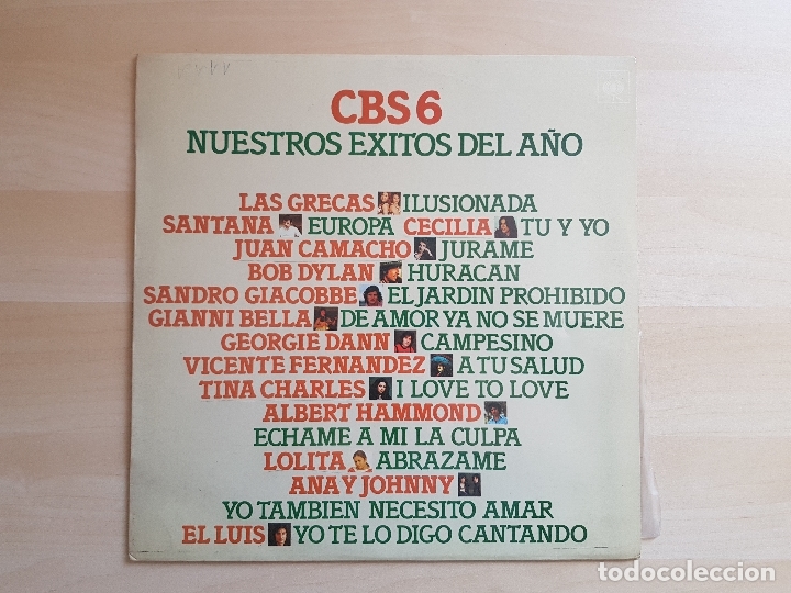 Discos de vinilo: CBS 6 - NUESTROS EXITOS DEL A&Ntilde;O - LP VINILO - CBS - 1976 - Foto 1