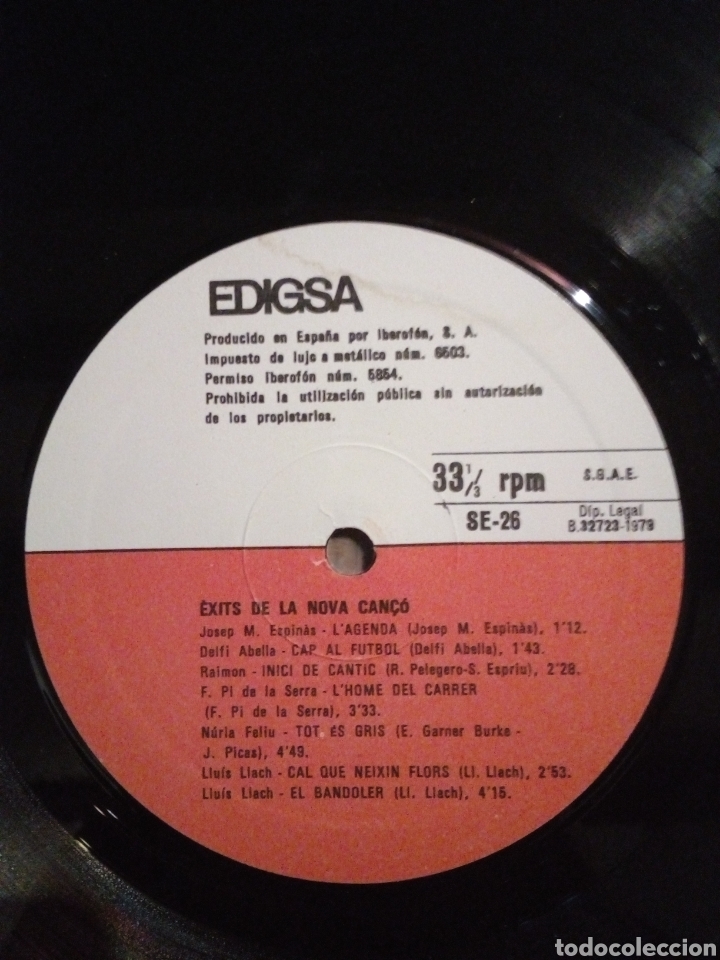 Discos de vinilo: &Egrave;xits de la Nova Can&ccedil;o - Edigsa, 1978. Spain. - Foto 4