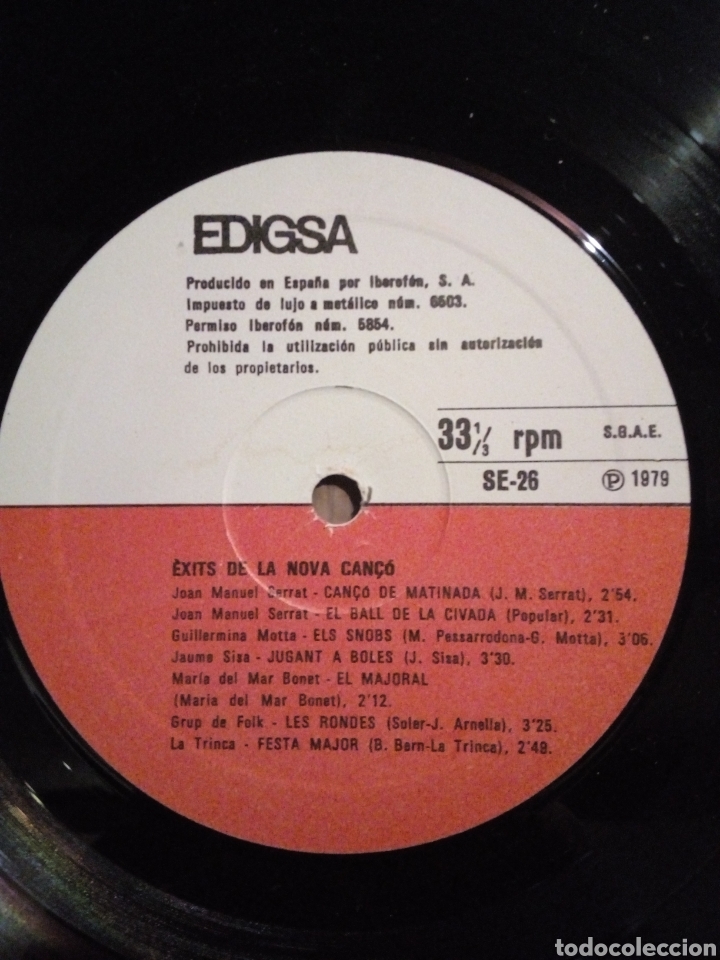 Discos de vinilo: &Egrave;xits de la Nova Can&ccedil;o - Edigsa, 1978. Spain. - Foto 5
