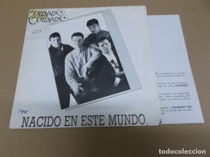 Disques de vinyle: CUIDADO, CUIDADO (SN) NACIDO EN ESTE MUNDO A&Ntilde;O &ndash; 1987 &ndash; PROMOCIONAL + HOJA PROMOCIONAL