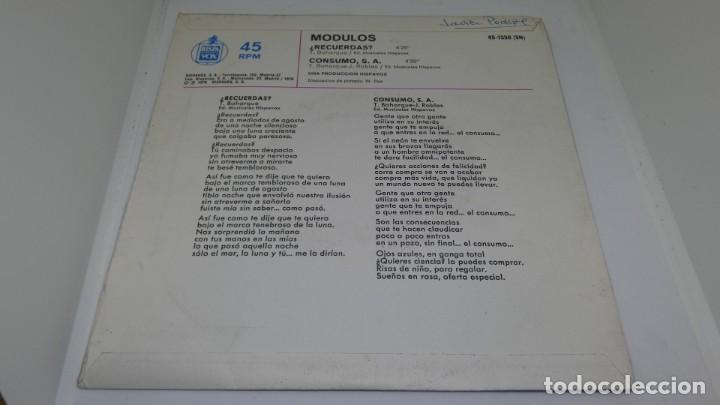 Discos de vinilo: DISCO SINGLE VINILO . MODULOS . &iquest; RECUERDAS ? . - Foto 2
