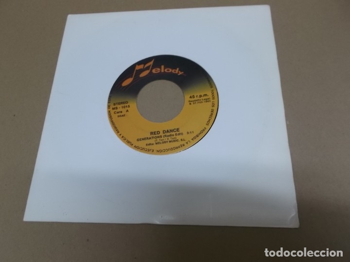 Discos de vinilo: RED DANCE (SN) GENERATIONS A&Ntilde;O &ndash; 1992 - PROMOCIONAL - Foto 1