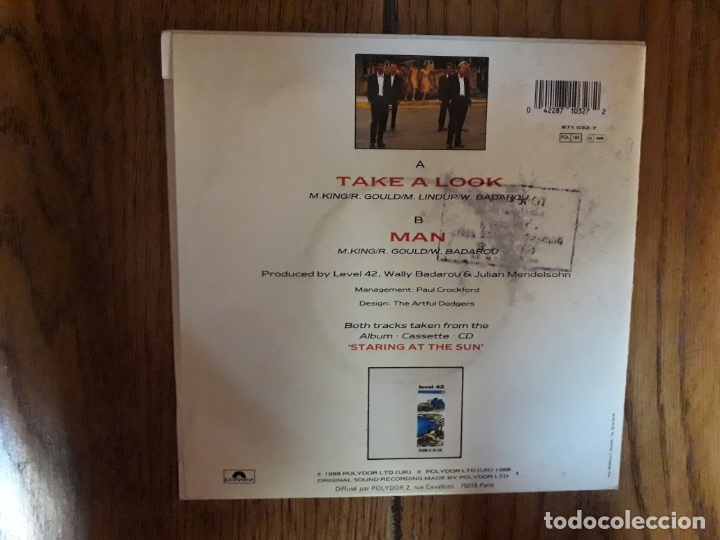 Discos de vinilo: Level 42 - take a look + man - Foto 2