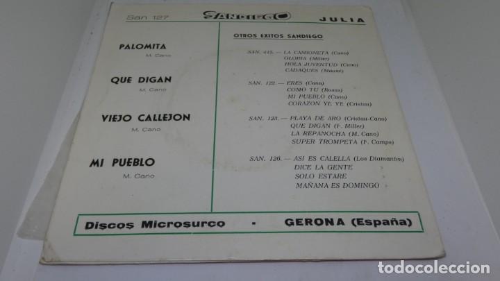 Discos de vinilo: DISCO SINGLE VINILO . JULIA CON LA ORQUESTRA CARAVANA . - Foto 2