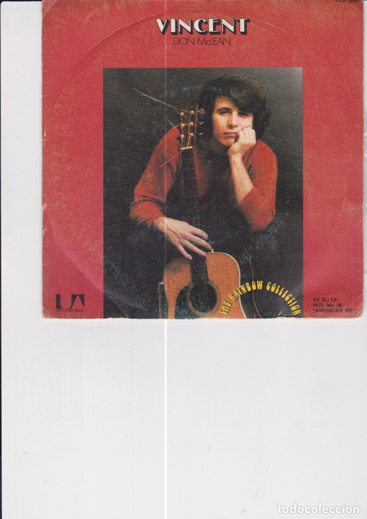 Discos de vinilo: VINCENT. Don McLean. Pedido m&iacute;nimo en singles: 5 - Foto 1