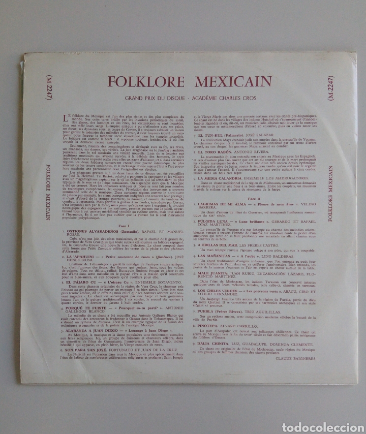 Discos de vinilo: M&eacute;xico! - Deux siecles de folklore..., Microsillon. France. - Foto 2