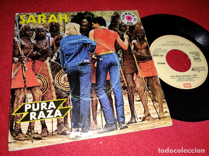 Disques de vinyle: SARAH Pura raza (Pata pata)/Instrumental 7 SINGLE 1983 EMI BARDAGI