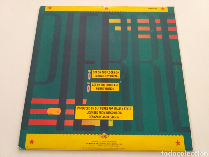 Discos de vinilo: D.J. Pierre - Get On The Floor - Foto 2