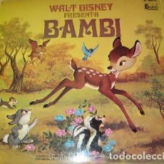 Discos de vinilo: BAMBI - WALT DISNEY PRESENTA - LP HISPAVOX 1970 DISNEYLAND (LIBRO DISCO). Lote 230388555