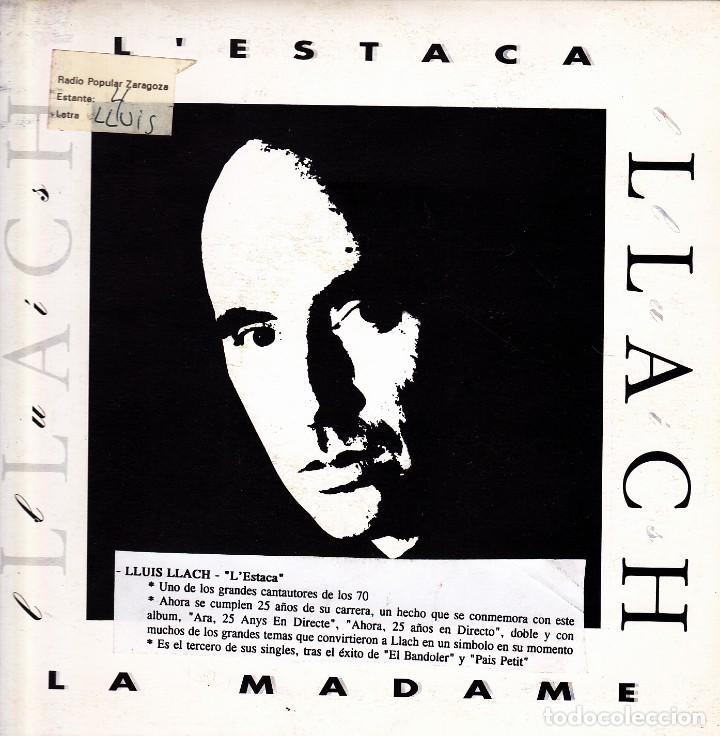 Discos de vinilo: LLUIS LLACH - LESTACA  + LA MADAME SINGLE PROMO 1993 - Foto 1