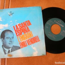Discos de vinilo: DISCO DE EMILI VENDRELL ,LA SANTA ESPINA Y L'EMIGRANT. Lote 171350537