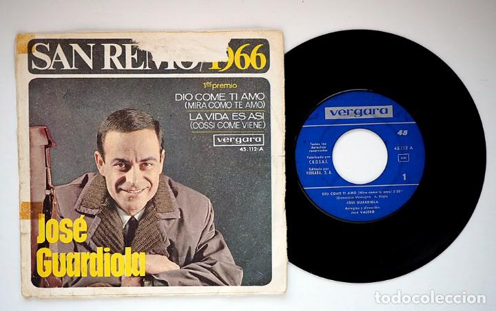 Discos de vinilo: San Remo 1966. Jos&eacute; Guardiola - Foto 1