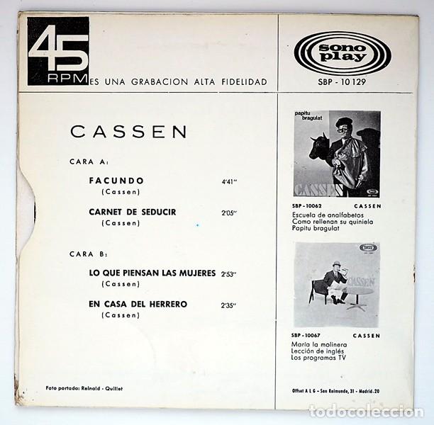 Discos de vinilo: Cassen. Single. 1968 - Foto 2