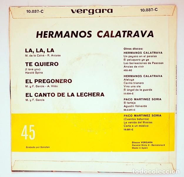 Discos de vinilo: Los hermanos Calatrava. Single. 1968 - Foto 2