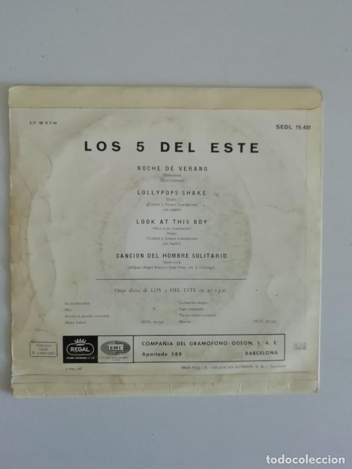 Discos de vinilo: LOS 5 DEL ESTE NOCHE DE VERANO - Foto 2