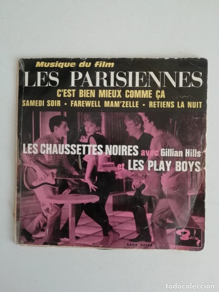 Dischi in vinile: LES CHAUSSETES NOIRES AVEC GILLIAN HILLS ET LES PLAY BOY FILM LES PARISIENNES