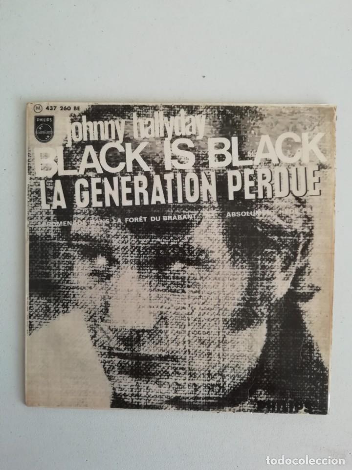 Discos de vinilo: JOHNNY HALLYDAY BLACK IS BLACK - Foto 1