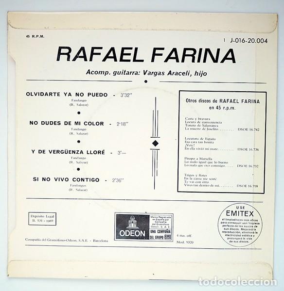 Discos de vinilo: Rafael Farina. Single. 1969 - Foto 2