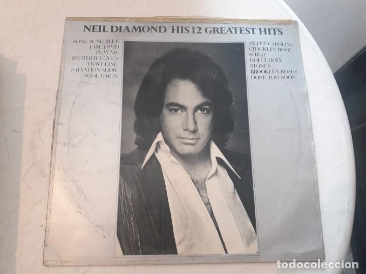 Discos de vinilo: NEIL DIAMOND. HIS 12 GREATEST HITS (LP) - Foto 1