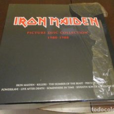 Discos de vinilo: IRON MAIDEN - 9 LP - PICTURE DISC COLLECTION - POWERSLAVE - NUMBER BEAST - SEVENTH - SOMEWHERE -