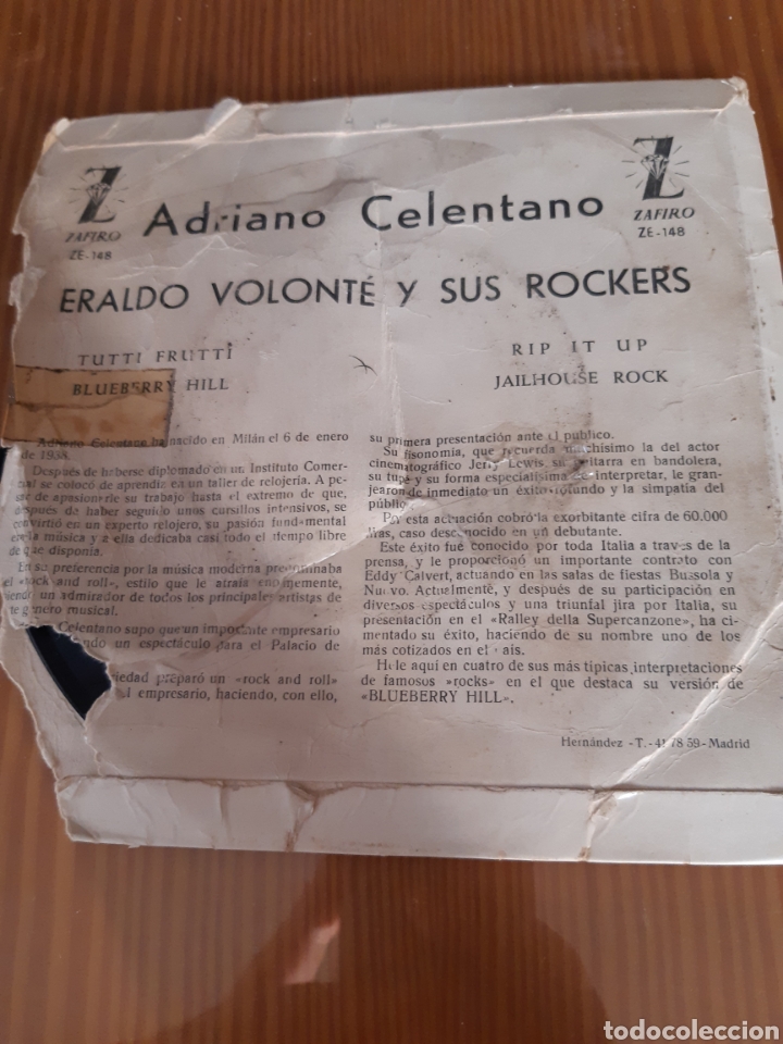 Discos de vinilo: Disco vinilo single ADRIANO CELENTANO - Foto 2