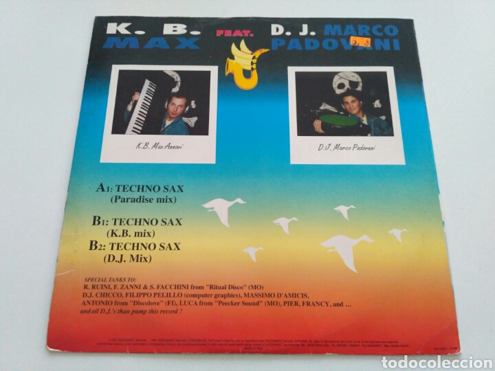 Discos de vinilo: K. B. Max - Techno Sax - Foto 2