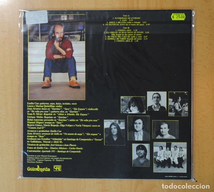 Discos de vinilo: EMILIO CAO - NO MANTO DA AUGA - LP - Foto 2